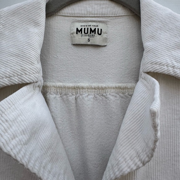 Show Me Your Mumu Women's Outlaw Corduroy Mini Dress in Cream No Belt Size Small - Picture 6 of 7